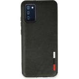 Mudanis Samsung Galaxy A02S Kılıf Loop Deri Silikon - Siyah
