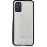 Mudanis Samsung Galaxy A02S Kılıf Miami Şeffaf Silikon - Lacivert