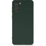 Mudanis Samsung Galaxy S21 Plus Kılıf Nano Içi Kadife Silikon - Koyu Yeşil