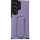 Mudanis Samsung Galaxy S23 Ultra Kılıf Mega Standlı Silikon - Lila