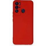 Mudanis Tecno Pova Neo Kılıf Nano Içi Kadife Silikon - Kırmızı - Standart