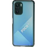 Mudanis Xiaomi Poco F3 Kılıf Miami Şeffaf Silikon - Koyu Yeşil