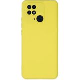 Mudanis Xiaomi Redmi 10C Kılıf Nano Içi Kadife Silikon - Sarı
