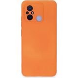 Mudanis Xiaomi Redmi 12C Kılıf Nano Içi Kadife Silikon - Turuncu