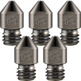 Mudder Sertleştirilmiş Çelik Alet Yüksek Sıcaklık Sivri Aşınmaya Dayanıklı MK8 Nozullar 0,4 mm/1,75 mm 3D Yazıcı Makerbot, Creality CR-10 All Metal Hotend ile Uyumlu, Ender 3/ Ender3 pro, Prusa i3 (5)