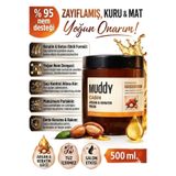 Muddy Argan-Keratin ve Nemlendirici içerikli Kuru-Zayıf ve Nemini kaybetmiş saçlar için Maske