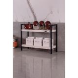 Mudesa MDSMUR0002 Metal Masa Tezgah Üstü Düzenleyici Organizer Banyo Mutfak Rafı Kitaplık Baharatlık