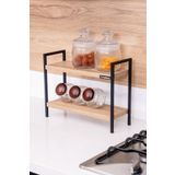 Mudesa Metal Masa Tezgah Üstü Düzenleyici Organizer Banyo Mutfak Rafı Kitaplık Baharatlık