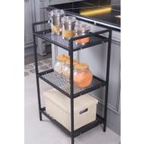 Mudesa Metal Mutfak Malzeme Dolabı Metal Organizer Dekoratif Çok Amaçlı Raf MDS3TELS001