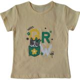 Mudi Life Class Grow Up Baskılı Tshirt-Tayt Kız Çocuk Takım 3-5 Yaş Sarı - 4 Yaş - Açık Sarı