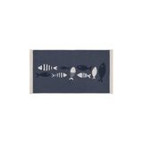 Mudo Concept LARISSA ÇİZGİLİ FISH KİLİM LACİVERT BEYAZ 80X150 CM