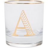 Mudo Concept MONOGRAM BARDAK - A 300 ml Cam Malzemeden Şık Desenli Kulpsuz Bardak