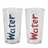 Mudo Concept Water Bardak 570 Ml 2'Li Set -Mavi&Kırmızı