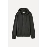 Mudo Erkek Antrasit Comfort Fit Kapüşonlu Fermuarlı Sweatshirt
