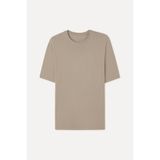 Mudo Erkek Bej Rengi Modal Karışımlı Loose Fit Bisiklet Yaka T-Shirt