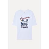 Mudo Erkek Beyaz Baskılı Oversize T-Shirt - XL