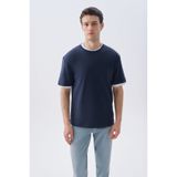 Mudo Erkek Beyaz Comfort Fit Bisiklet Yaka T-Shirt