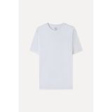 Mudo Erkek Beyaz Modal Karışımlı Loose Fit Bisiklet Yaka T-Shirt