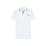 Mudo Erkek Beyaz Nakışlı Polo Yaka T-Shirt