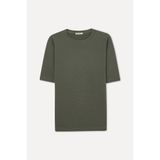 Mudo Erkek Haki Oversize Bisiklet Yaka T-Shirt