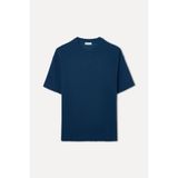 Mudo Erkek İndigo Oversize Bisiklet Yaka T-Shirt