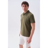 Mudo Erkek Kahverengi Çizgili Polo Yaka T-Shirt