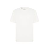 Mudo Erkek Kırık Beyaz Loose Fit Baskılı Bisiklet Yaka T-Shirt