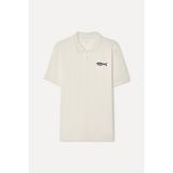 Mudo Erkek Kırık Beyaz Nakışlı Polo Yaka T-Shirt