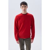 Mudo Erkek Kırmızı Bisiklet Yaka Sweatshirt