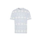 Mudo Erkek Lacivert Baskılı Oversize Bisiklet Yaka T-Shirt