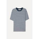 Mudo Erkek Lacivert Çizgili Comfort Fit Bisiklet Yaka T-Shirt