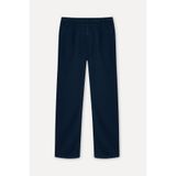 Mudo Erkek Lacivert Loose Fit Keten Karışımlı Pantolon