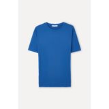 Mudo Erkek Saks Mavi Modal Karışımlı Comfort Fit Bisiklet Yaka T-Shirt