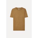 Mudo Erkek Taba Rengi Relax Fit Bisiklet Yaka T-Shirt