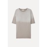 Mudo Erkek Taş Rengi Batik Yıkama Oversize Bisiklet Yaka T-Shirt