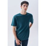 Mudo Erkek Taş Rengi Loose Fit Bisiklet Yaka T-Shirt