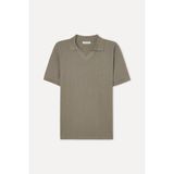 Mudo Erkek Vizon Rengi Polo Yaka Dokulu T-Shirt