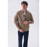 Mudo Erkek Vizon Rengi Regular Fit Bomber Ceket