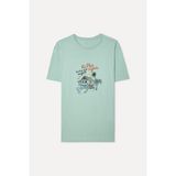 Mudo Erkek Yeşil Comfort Fit Baskılı Bisiklet Yaka T-Shirt
