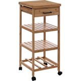 Mudo Home 5 Five Simply Smart Boho Bambu Çekmeceli Etajer - Çok Renkli