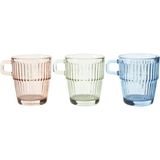 Mudo Home Bloom Espresso 3'lü Fincan Seti - 120 ml - Renkli