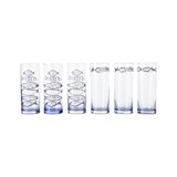 Mudo Home Cam Malzemeden 6'lı Aqua Rakı Bardağı Seti 200 ml Beyaz Renkli Özel Tasarım