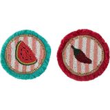 Mudo Home CHILLI&WATERMELON BARDAK ALTLIĞI 2 Lİ - RENKSİZ