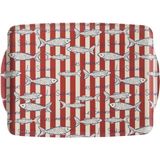 Mudo Home FISH KAYDIRMAZ TEPSİ 42X31 CM - RENKSİZ - Çok Renkli