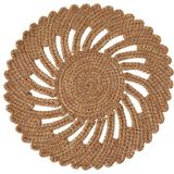 Mudo Home Flora Natural Amerikan Servisi Yuvarlak 35 cm - 35 x 35 cm - Çok Renkli