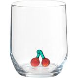 Mudo Home Kiraz Figürlü Cam Bardak 205 ml - RENKSİZ - Şeffaf