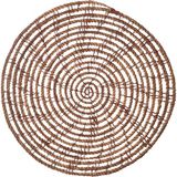 Mudo Home Palm Rıva Yuvarlak Amerikan Servisi 35CM - 35 x 35 cm - Kahverengi