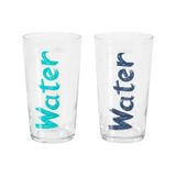 Mudo Home Water Bardak 570 Ml 2'li Set -mavi&turkuaz Şeffaf