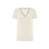 Mudo Kadın Bej Rengi V Yaka T-Shirt
