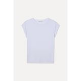 Mudo Kadın Beyaz Bisiklet Yaka Düşük Kol T-Shirt